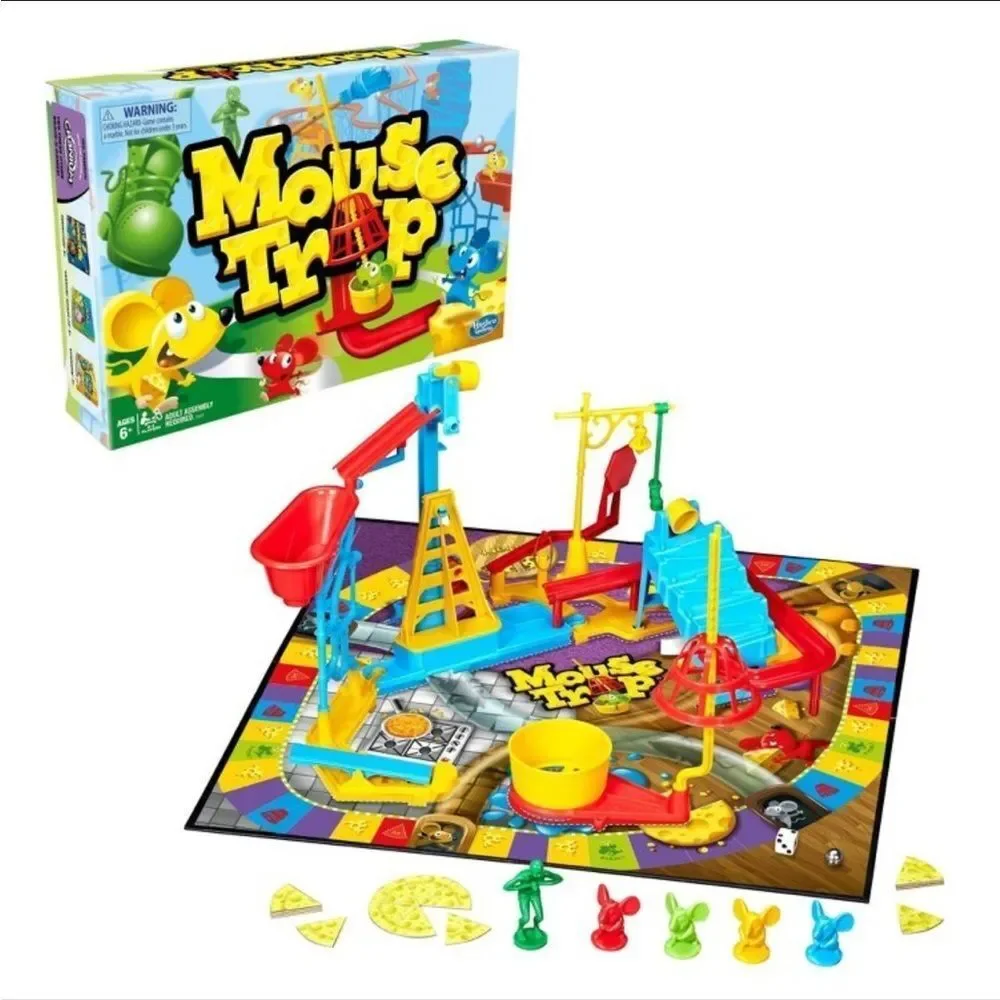 Hasbro Gaming Mouse Trap Board Game, Kids Ages 6  Kids Game Mouse Trap Board